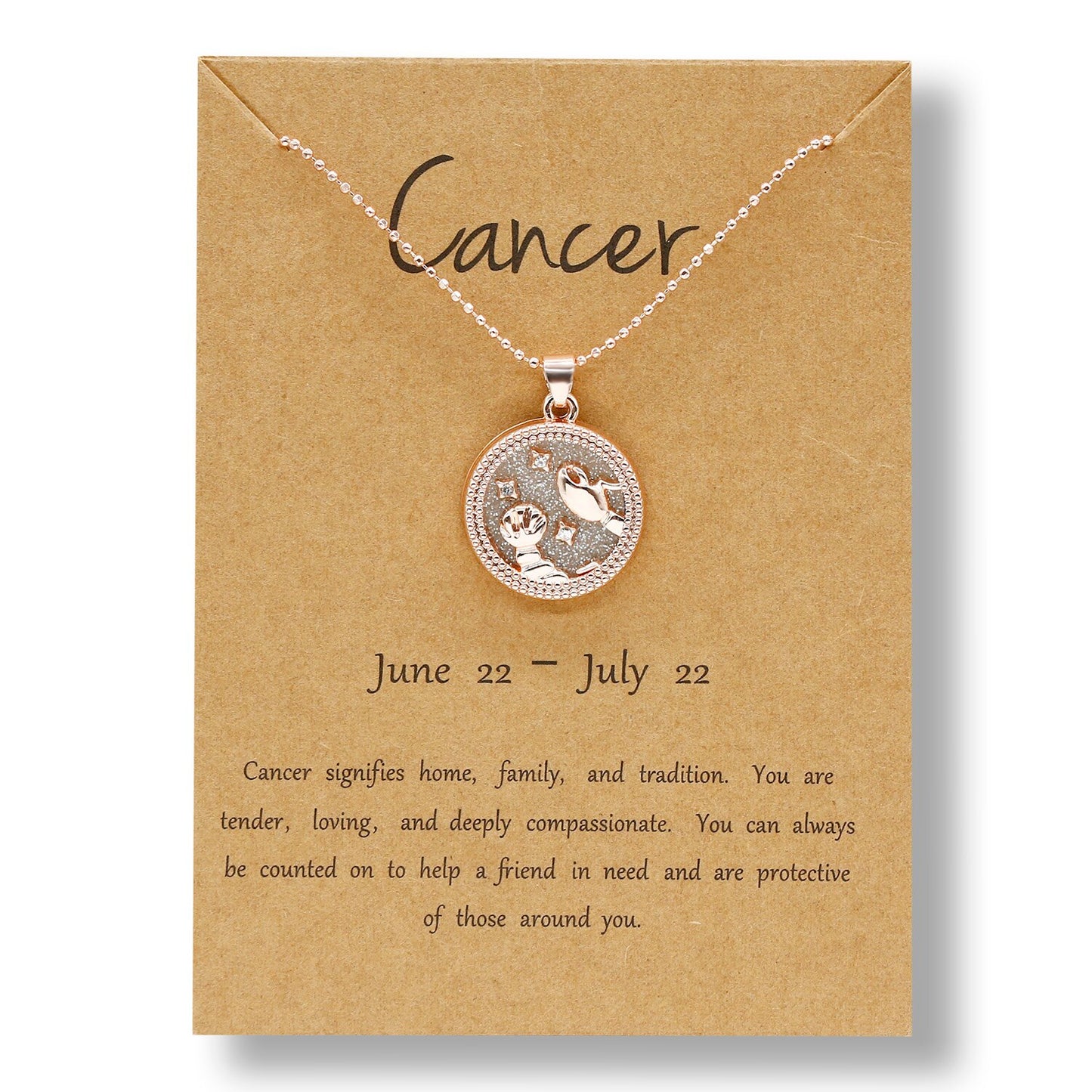 Celestial - Zodiac Round Necklace Pendant | Astrology, Horoscope Jewelry