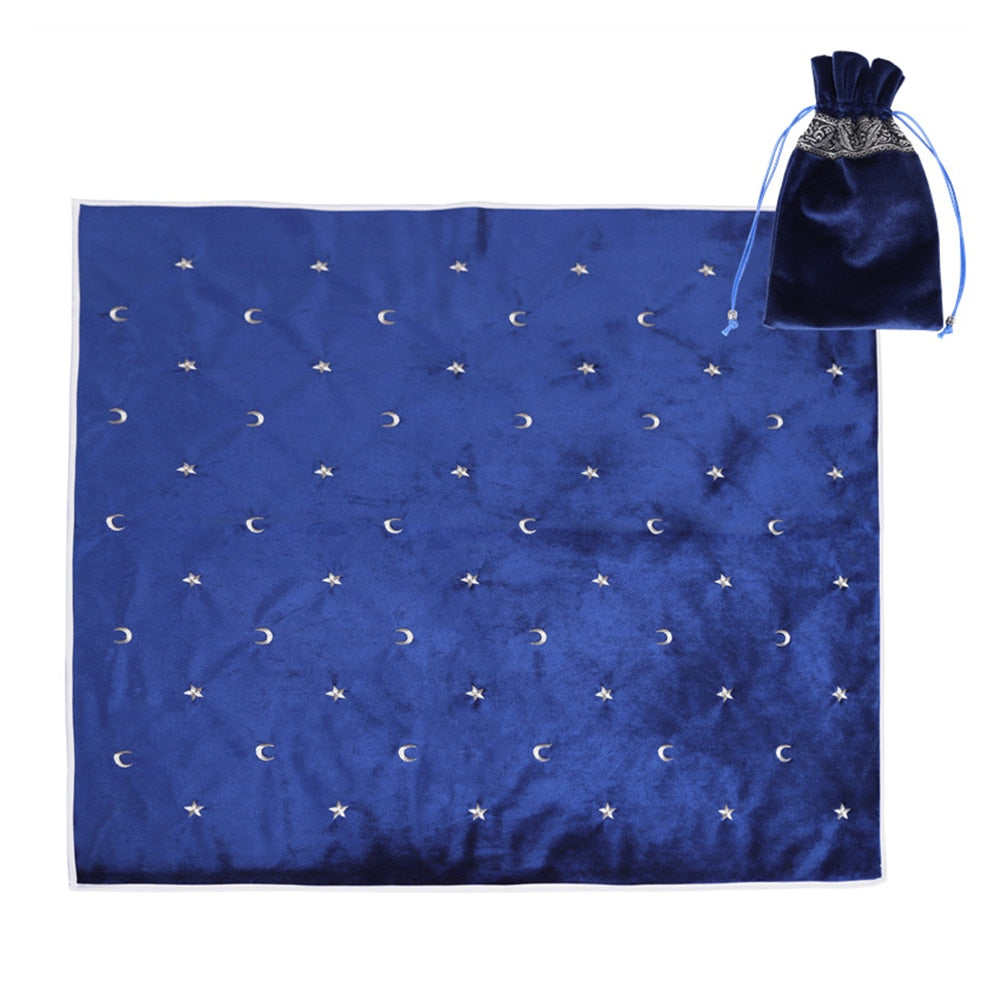 Velvet Tarot Card Divination Tablecloth - Altar Cloth Divination Mat and Matching Bag