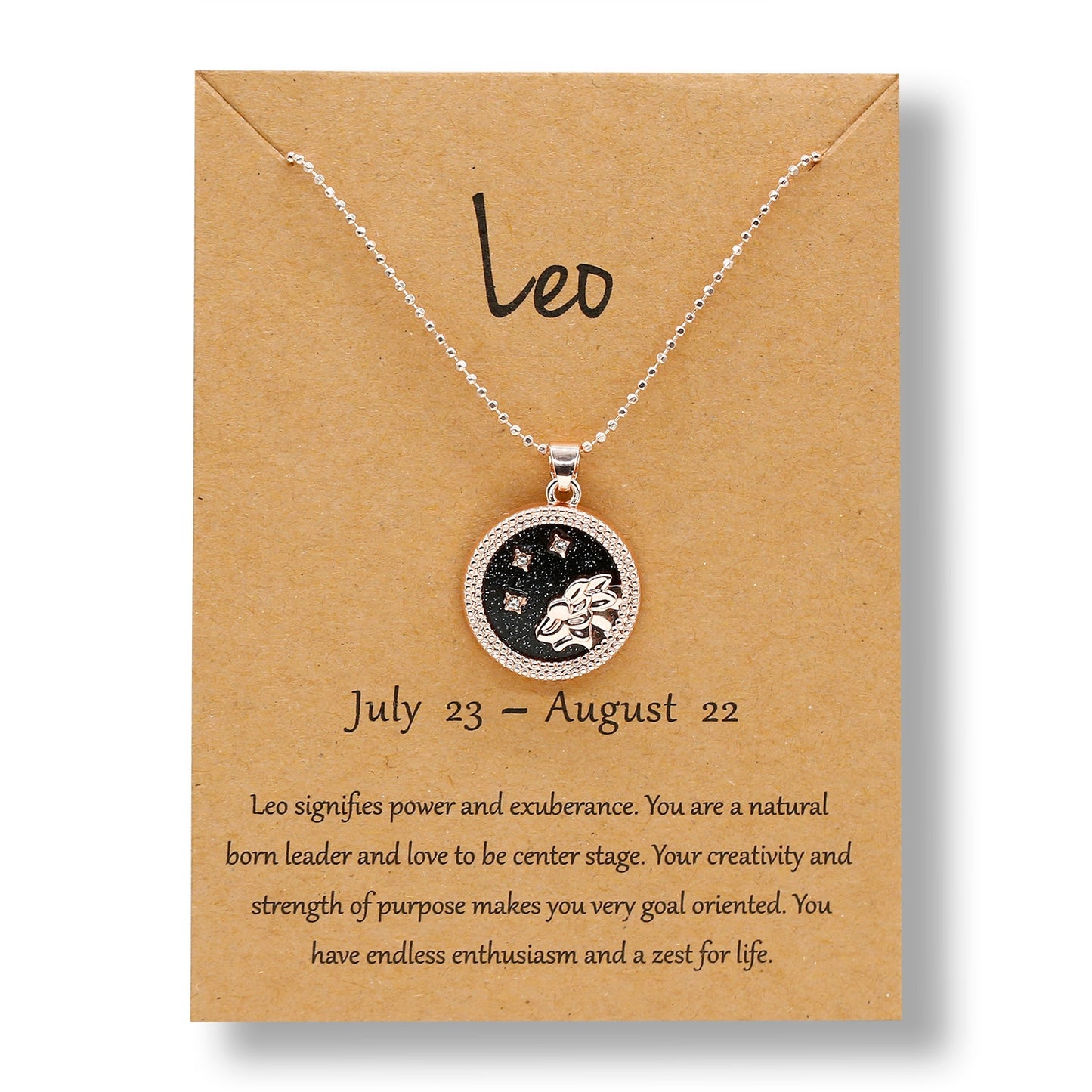 Celestial - Zodiac Round Necklace Pendant | Astrology, Horoscope Jewelry