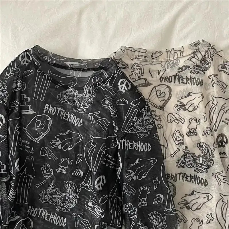 Spiritual Style Long Sleeve Shirt | Peace Symbol, New Age Streetwear