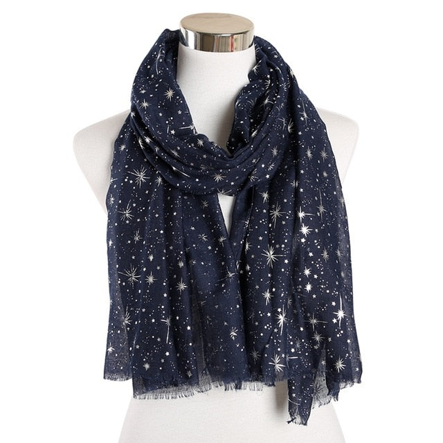 Celestial Gold Star - Moon Scarf | Cosmic, Astrology Fashion