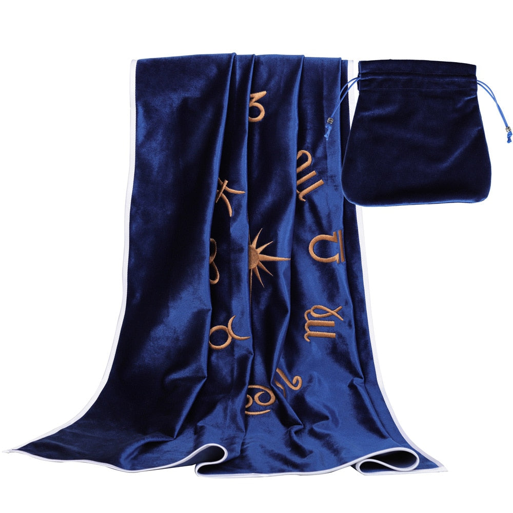 Astrology Velvet Tablecloth - Divination Mat | Tarot Reading, Altar Cloth