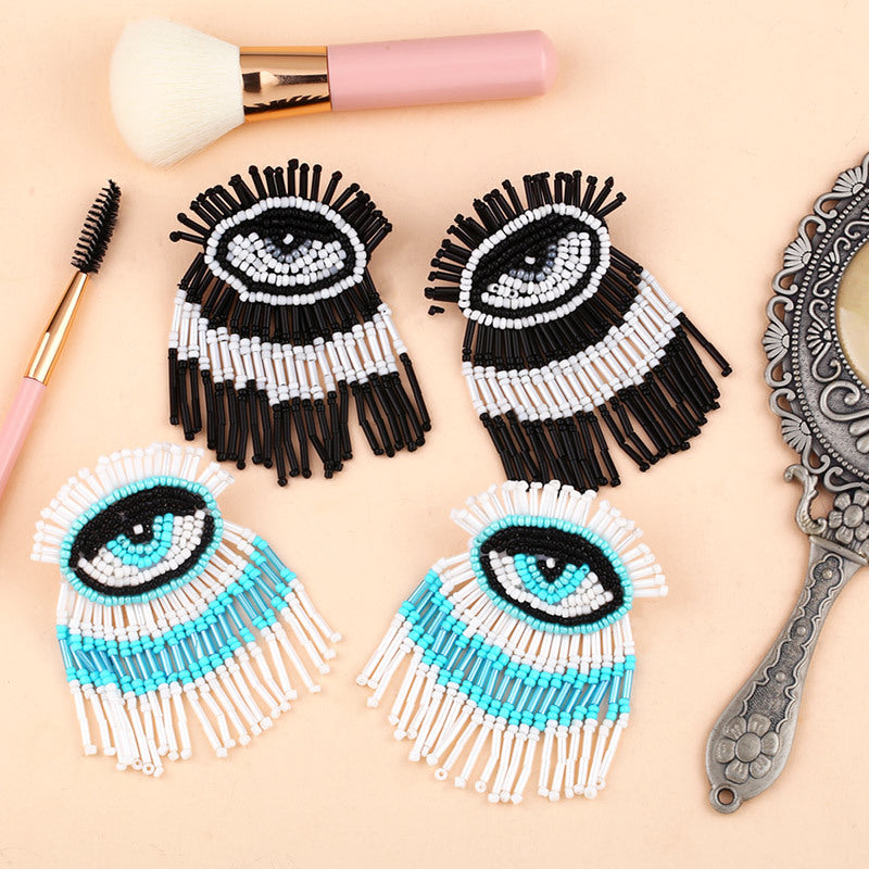 Evil Eye Bohemian Earrings | Miyuki Beads| Nazar Protection Jewelry