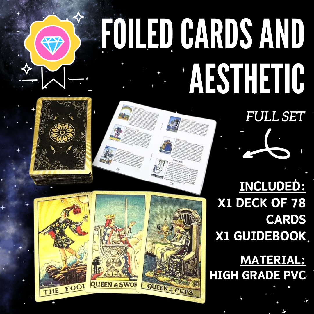Premium Gold Foil Tarot Card Deck Series | Rider-Waite-Smith