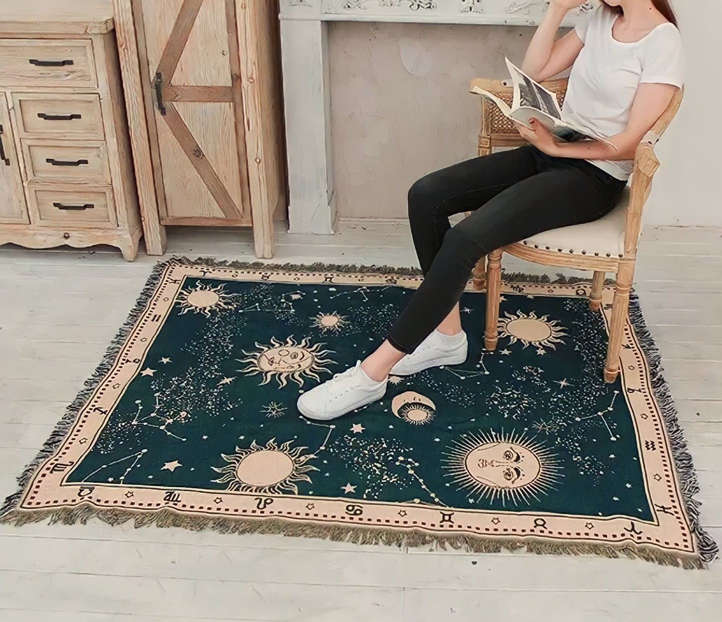 Zodiac Blanket - Tapestry - Rug | Astrology and Constellations Design | Home Decor