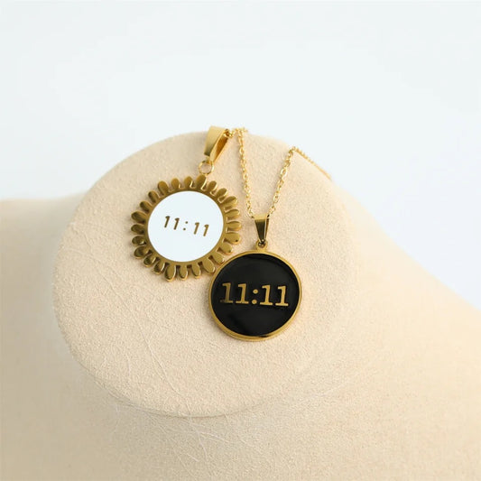 18k Gold Plated 11:11 Angel Number Necklace Pendant