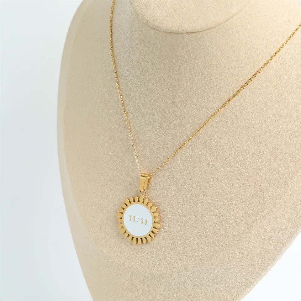 18k Gold Plated 11:11 Angel Number Necklace Pendant