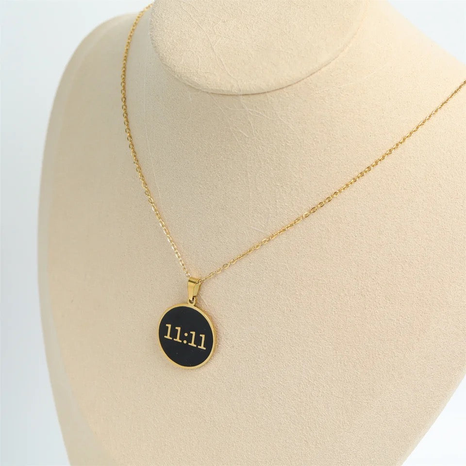 18k Gold Plated 11:11 Angel Number Necklace Pendant