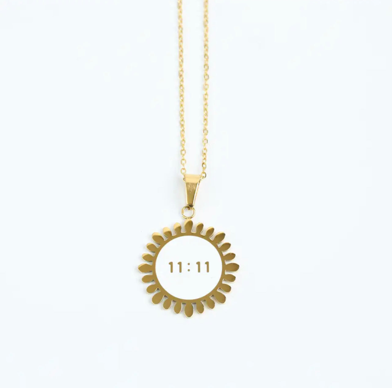 18k Gold Plated 11:11 Angel Number Necklace Pendant