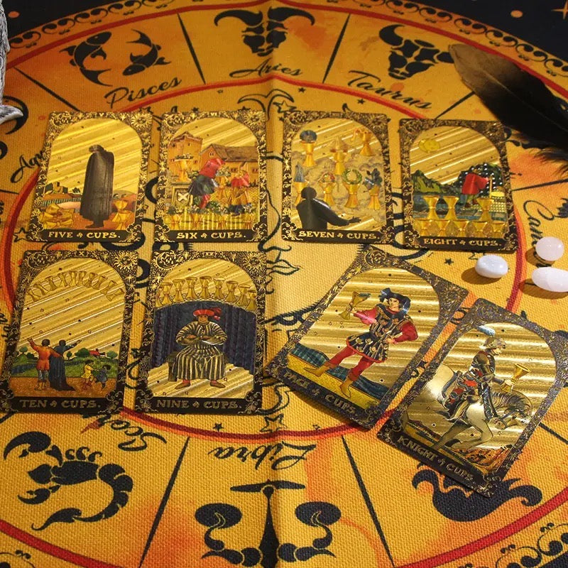 Gold-Black Foil Premium Tarot Card Deck with Storage Box | Rider-Waite-Smith