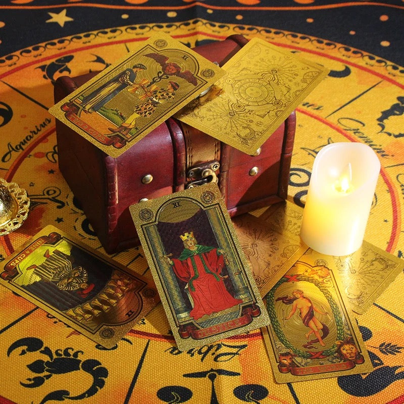 Luxury Gold Foil Tarot Card Deck | Rider-Waite-Smith