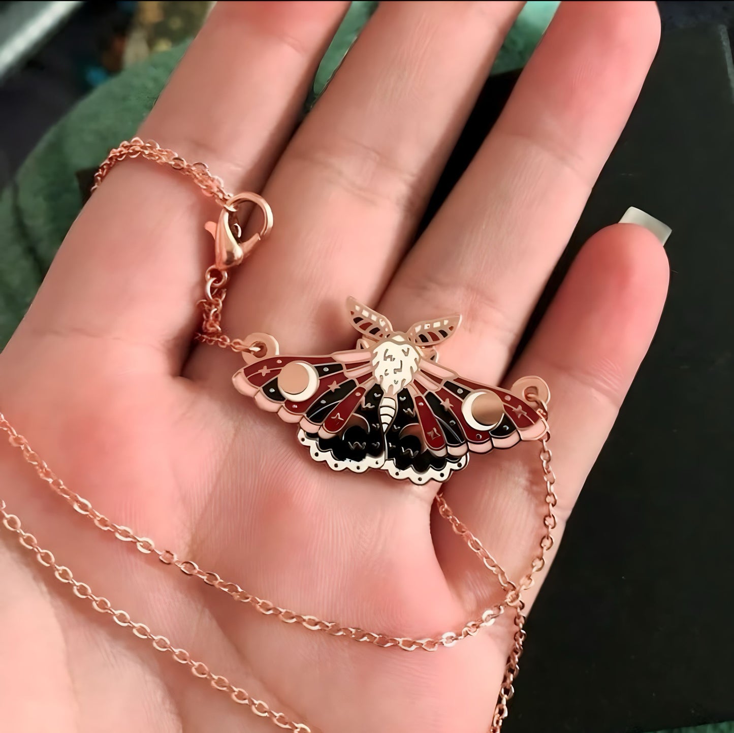 Lunar Moth Pendant & Necklaces | Spiritual Alloy Necklace