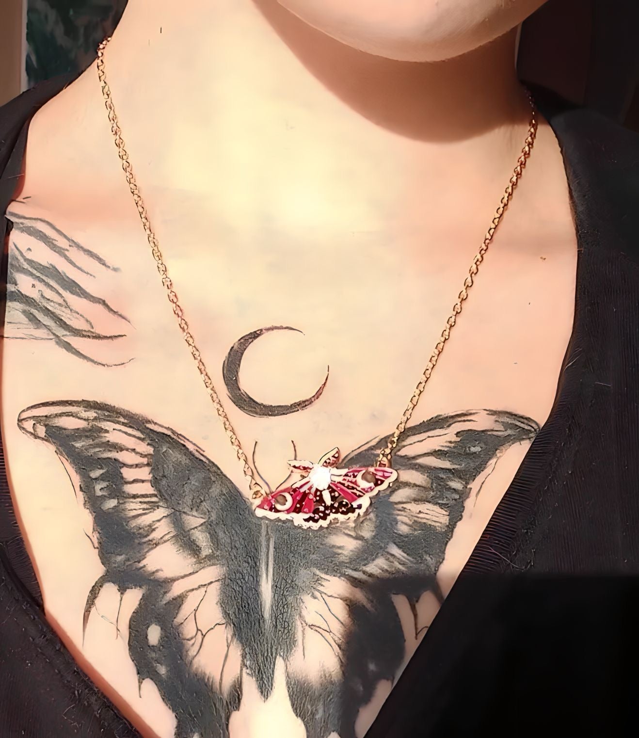 Lunar Moth Pendant & Necklaces | Spiritual Alloy Necklace