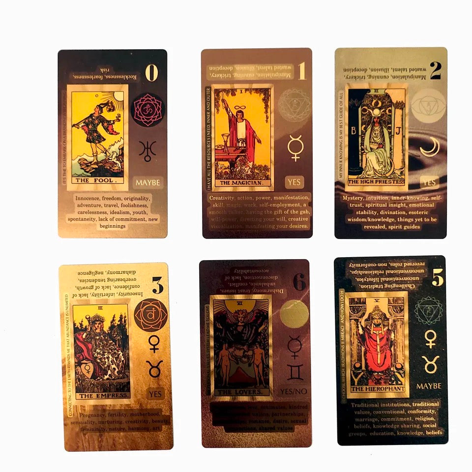 Celestial Sun Gold Foil Tarot Card Deck | Premium Rider-Waite-Smith