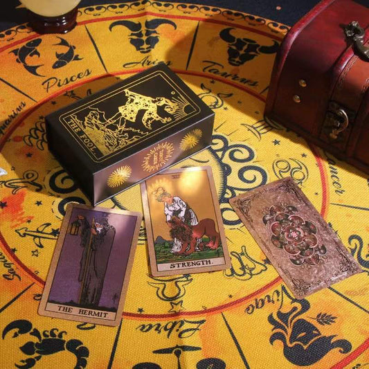 Pink Gold Foil Tarot Card Deck, Rider-Waite-Smith