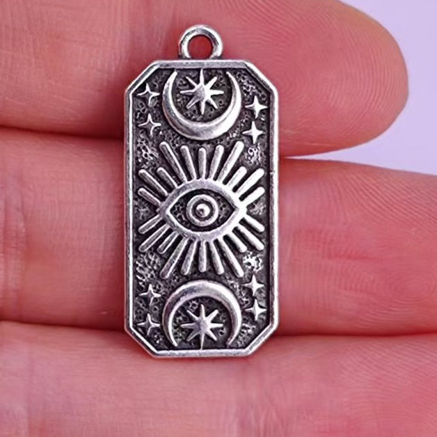 5pcs Star - Moon - Sun Eye pendant charm for DIY Craft Jewelry