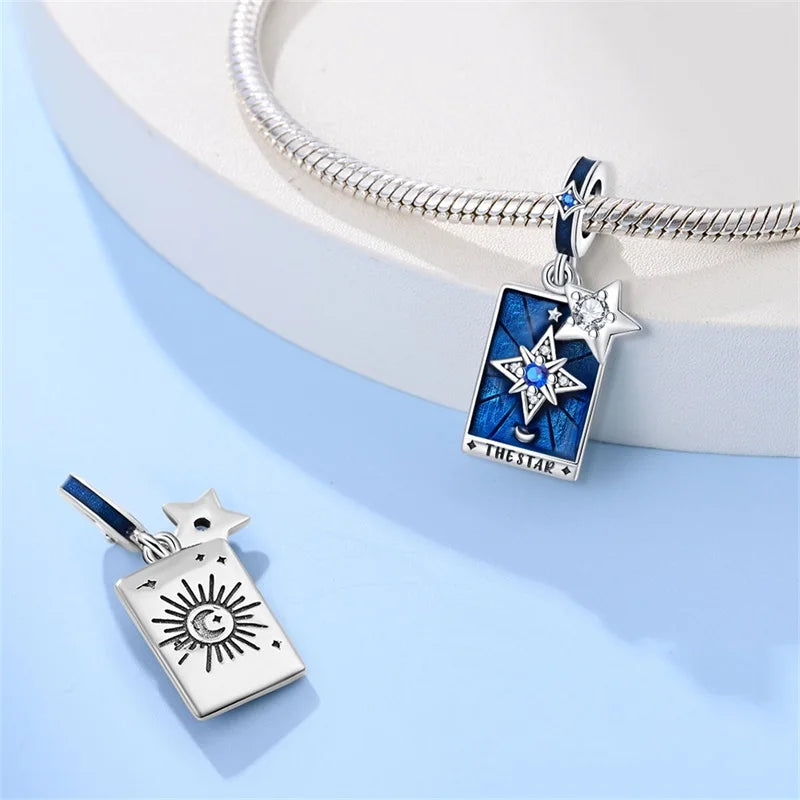 925 Sterling Silver Tarot Collection Pendant, DIY Hourglass Bracelet Charms