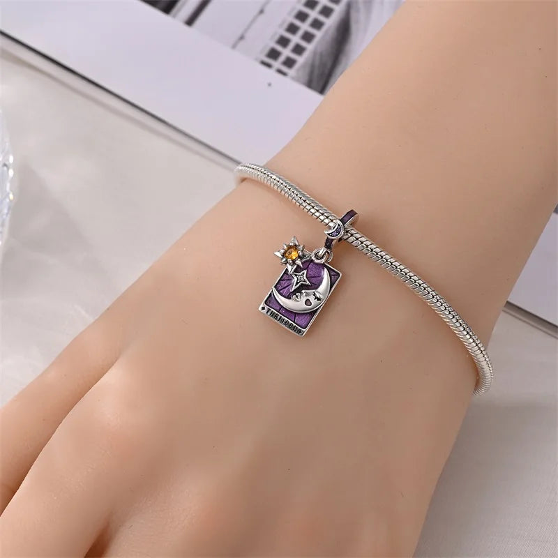 925 Sterling Silver Tarot Collection Pendant, DIY Hourglass Bracelet Charms