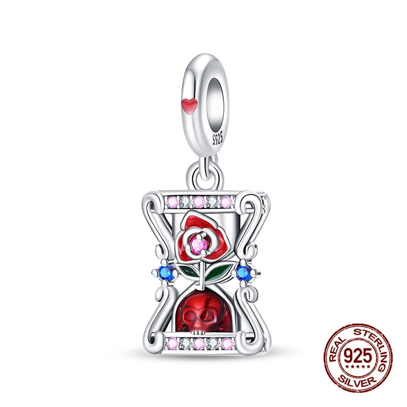 925 Sterling Silver Tarot Collection Pendant, DIY Hourglass Bracelet Charms