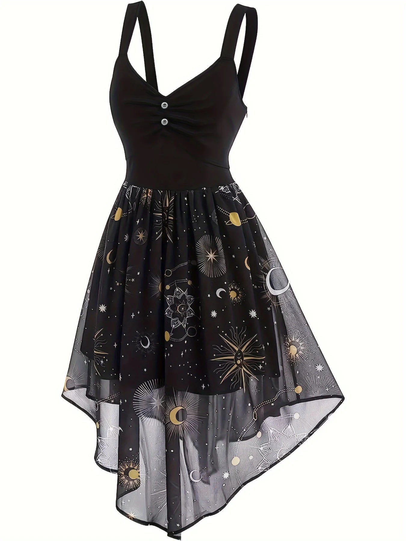 Elegant Celestial Moon - Stars Dress | Astrology, Zodiac Themed