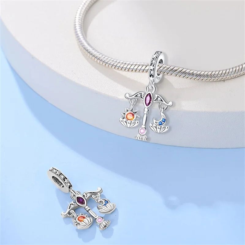 925 Sterling Silver Tarot Collection Pendant, DIY Hourglass Bracelet Charms