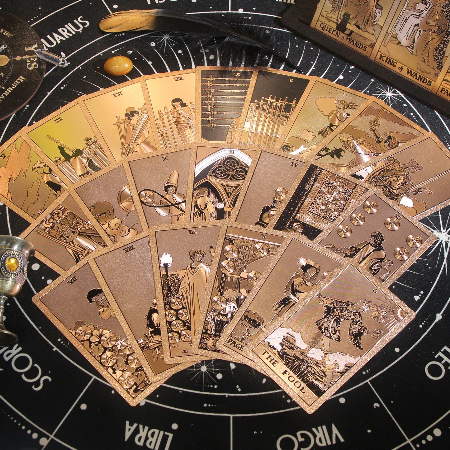 Pink Blitz Foil Premium Tarot Card Deck - Rider-Waite-Smith Luxury Deck