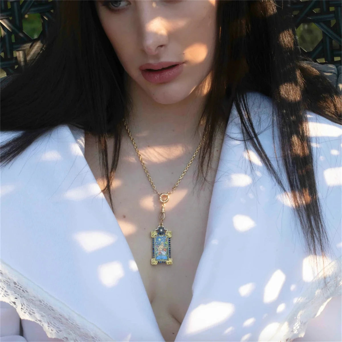 Tarot Card Dainty Gold Necklace, Artistic Charms