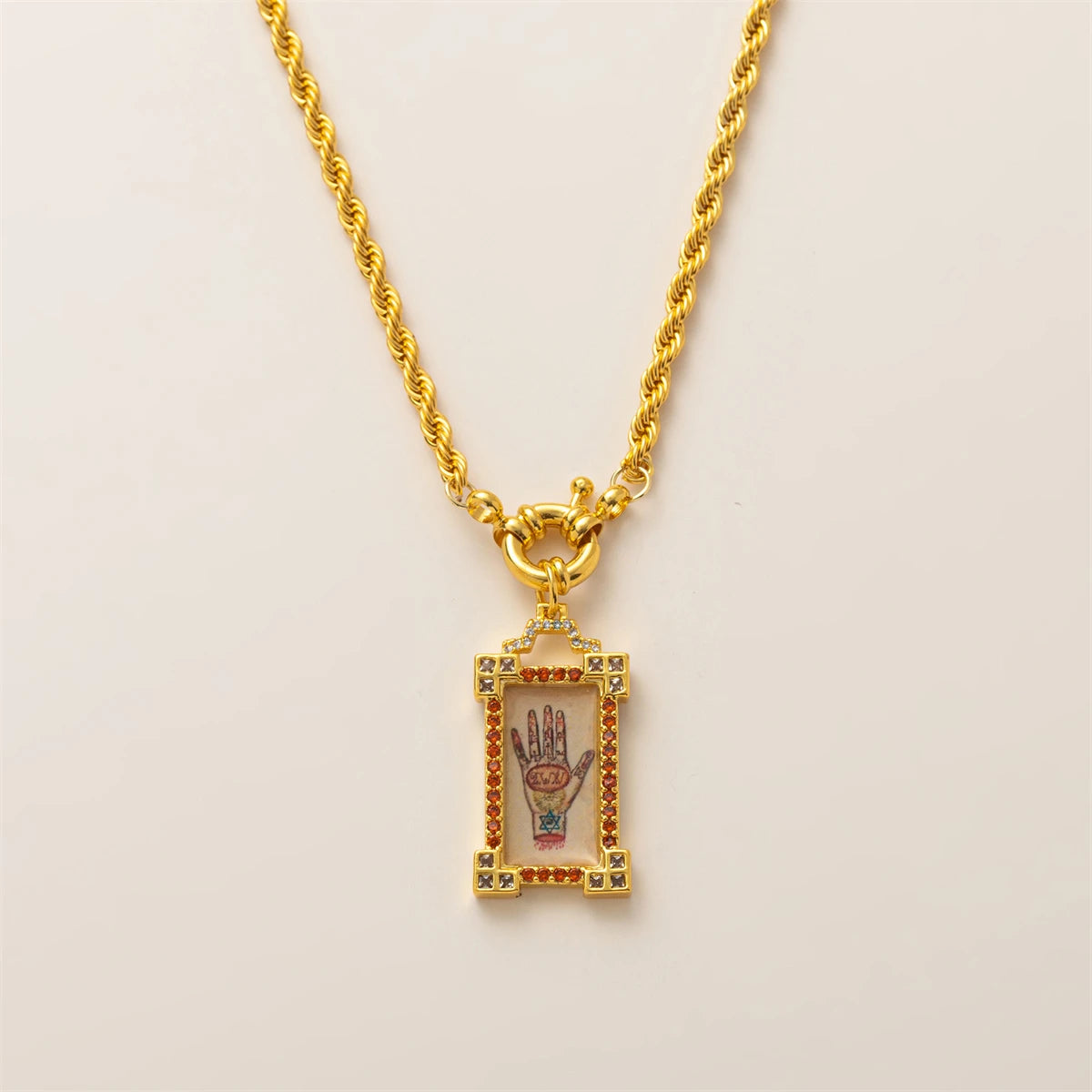 Tarot Card Dainty Gold Necklace, Artistic Charms