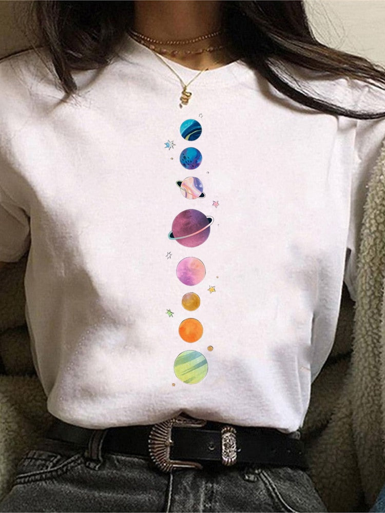Solar System, Planets Women's T-Shirt | Astrology, Starry Celestial Apparel