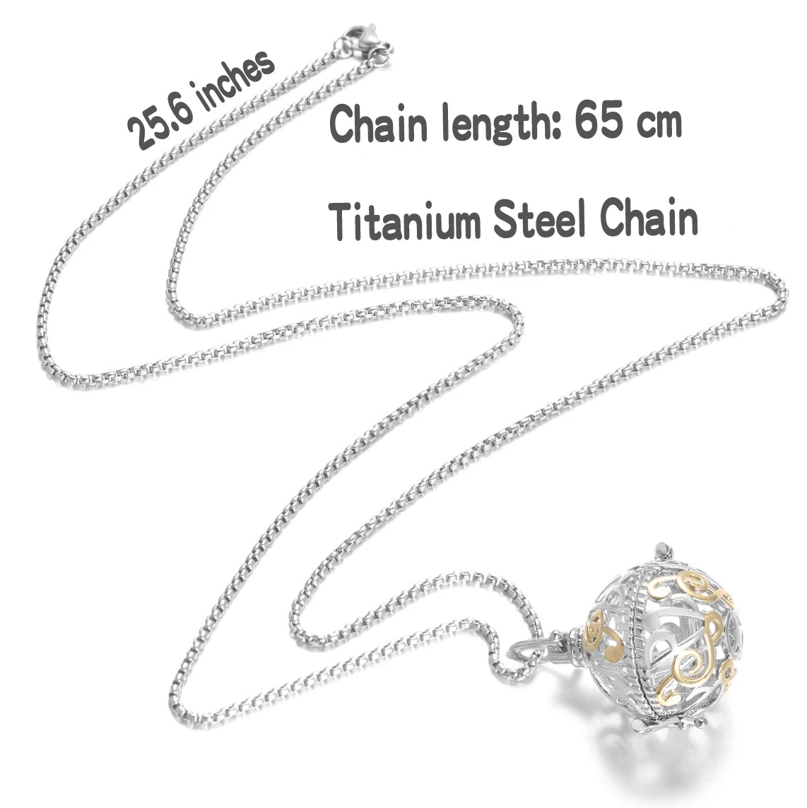 Steel Aromatherapy Ball Necklace, Aesthetic Spiritual Jewelry