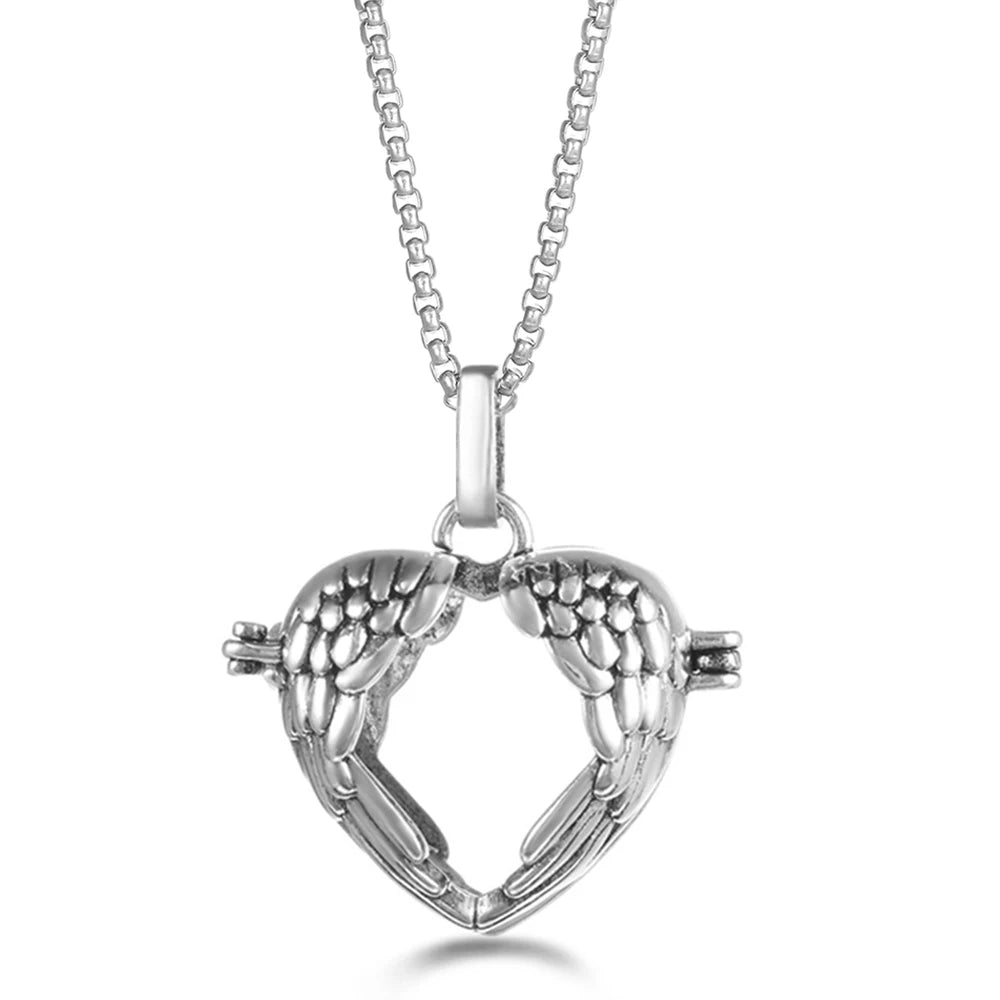 Steel Aromatherapy Ball Necklace, Aesthetic Spiritual Jewelry