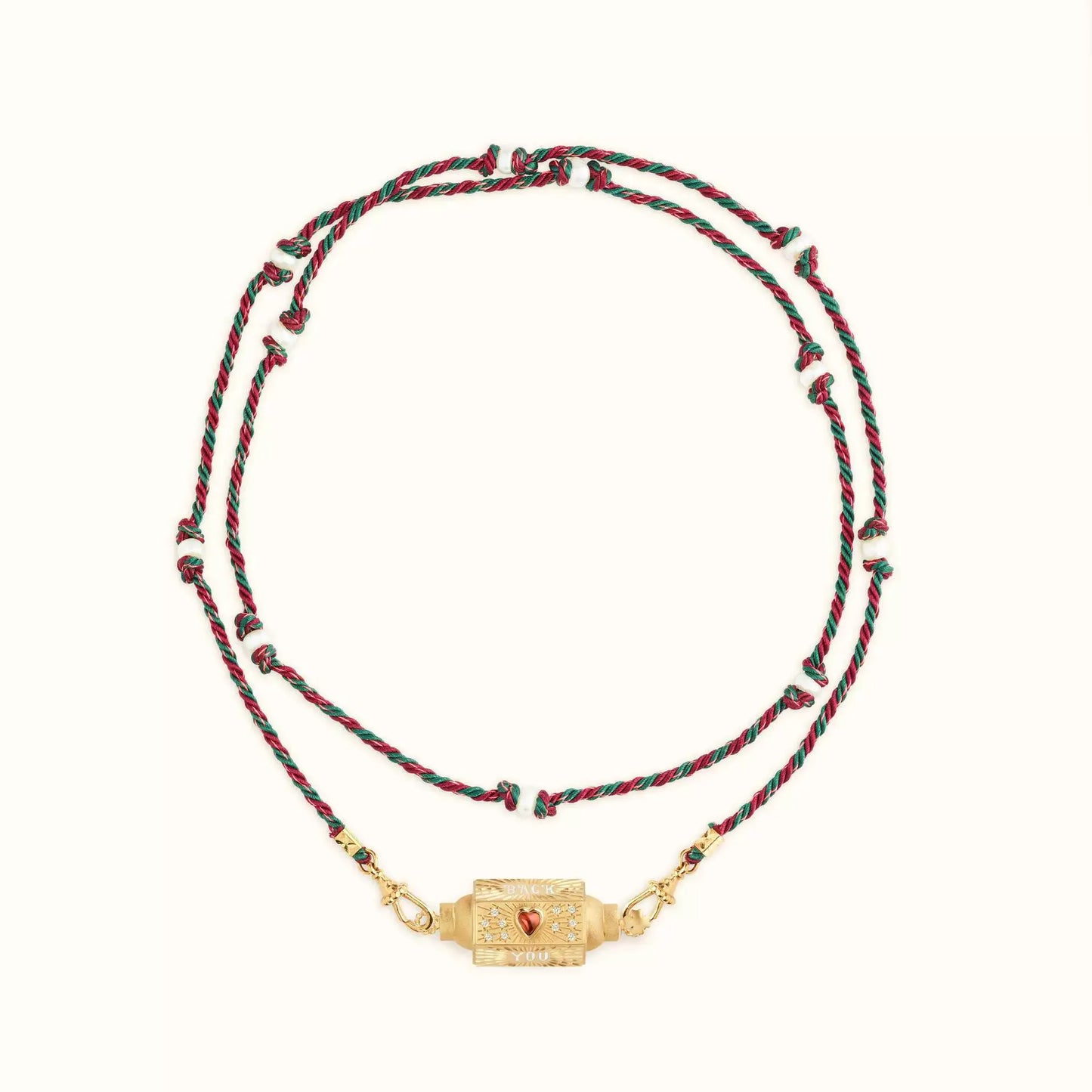 Hexagonal Spiritual-themed Rope Necklace