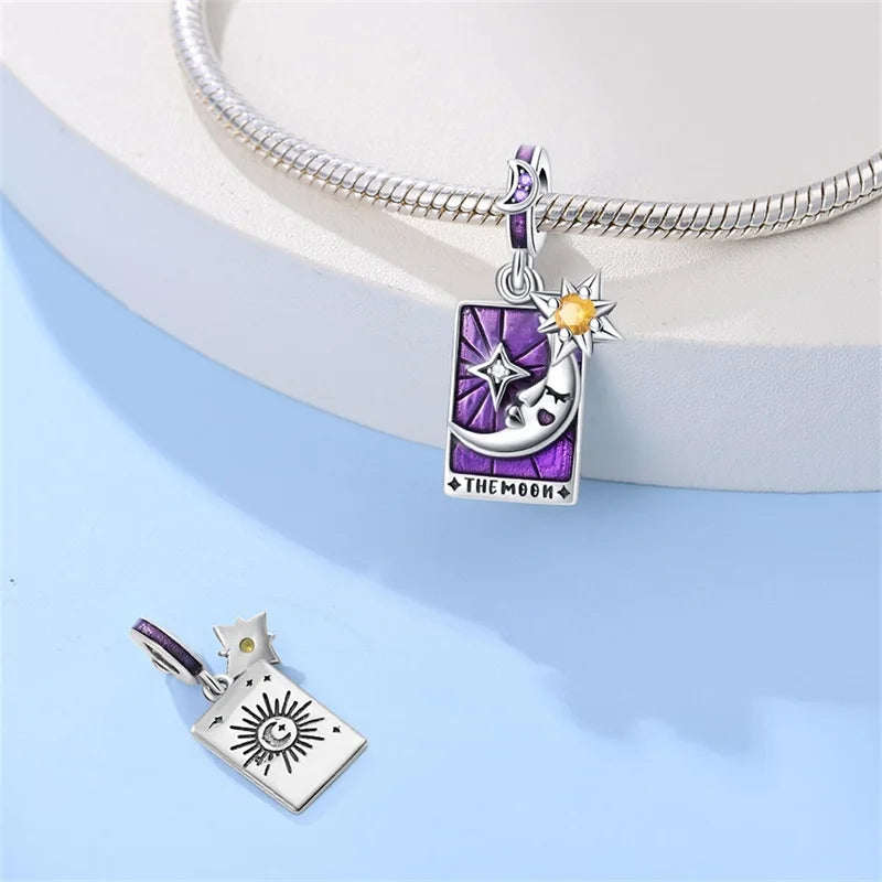 925 Sterling Silver Tarot Collection Pendant, DIY Hourglass Bracelet Charms