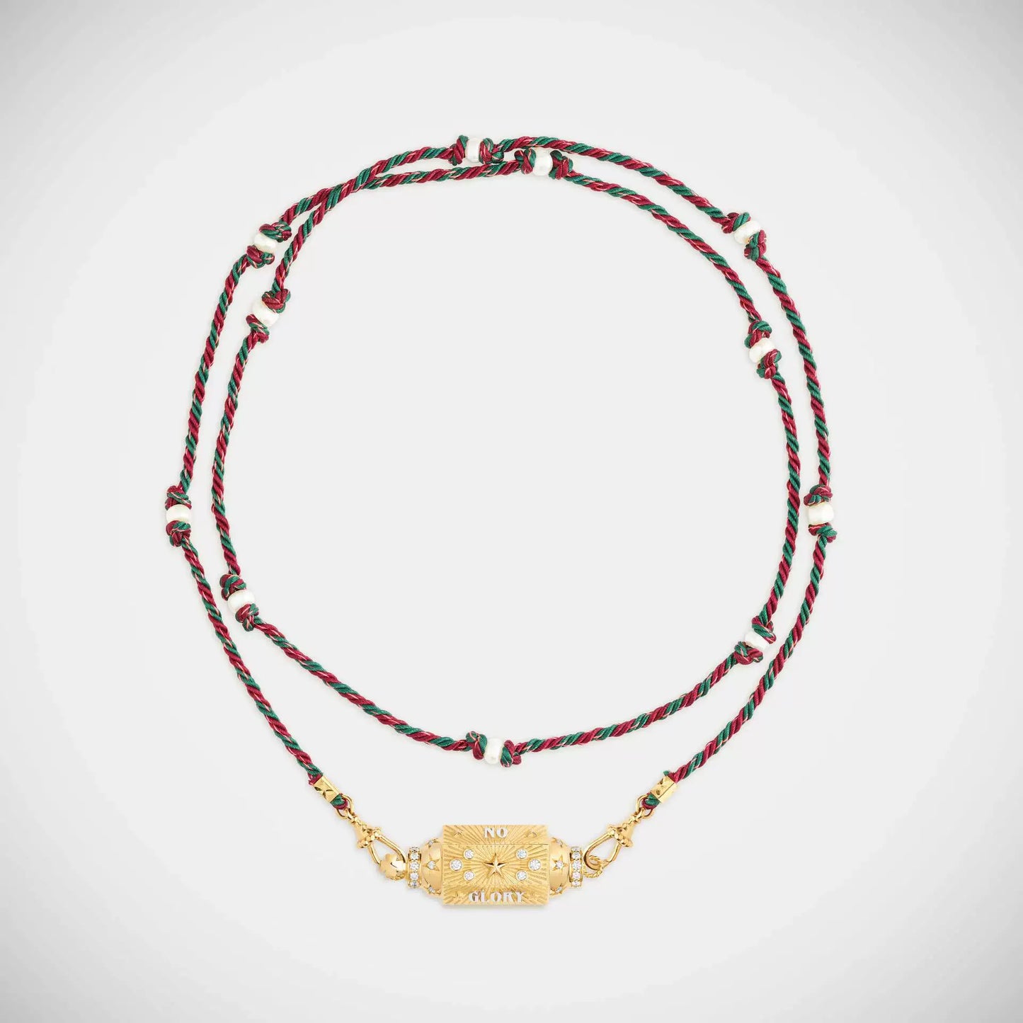 Hexagonal Spiritual-themed Rope Necklace