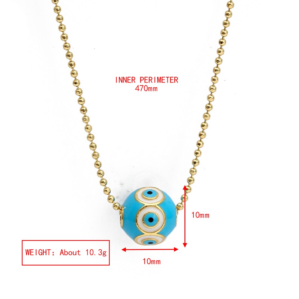 Lucky Evil Eye Colorful Drip Drop Pendant Necklace | Hamsa