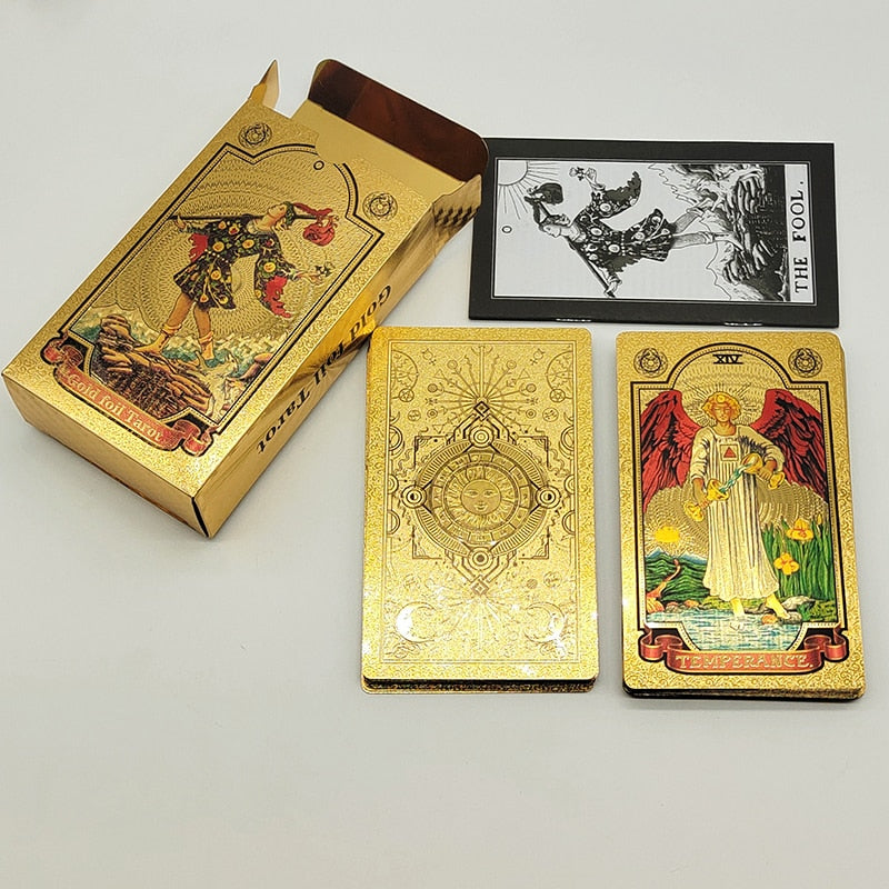 Premium Luxury Gold Foil Tarot Card Decks | Rider-Waite-Smith Oracle