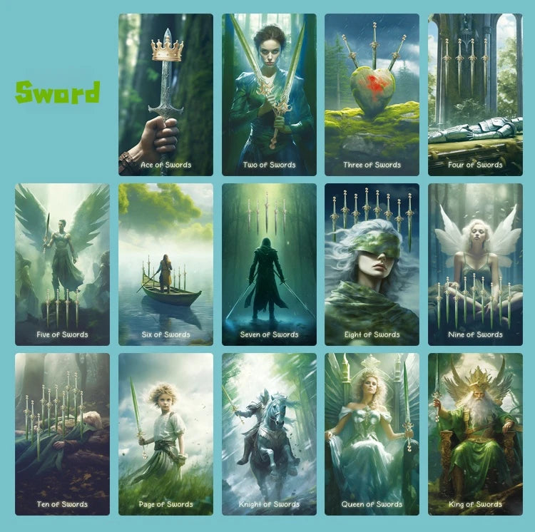 Forest Spiritual Tarot Premium Artistic Stars Tarot Deck