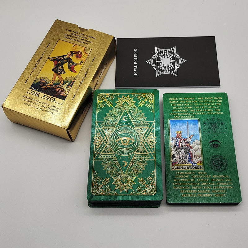 Premium Luxury Gold Foil Tarot Card Decks | Rider-Waite-Smith Oracle