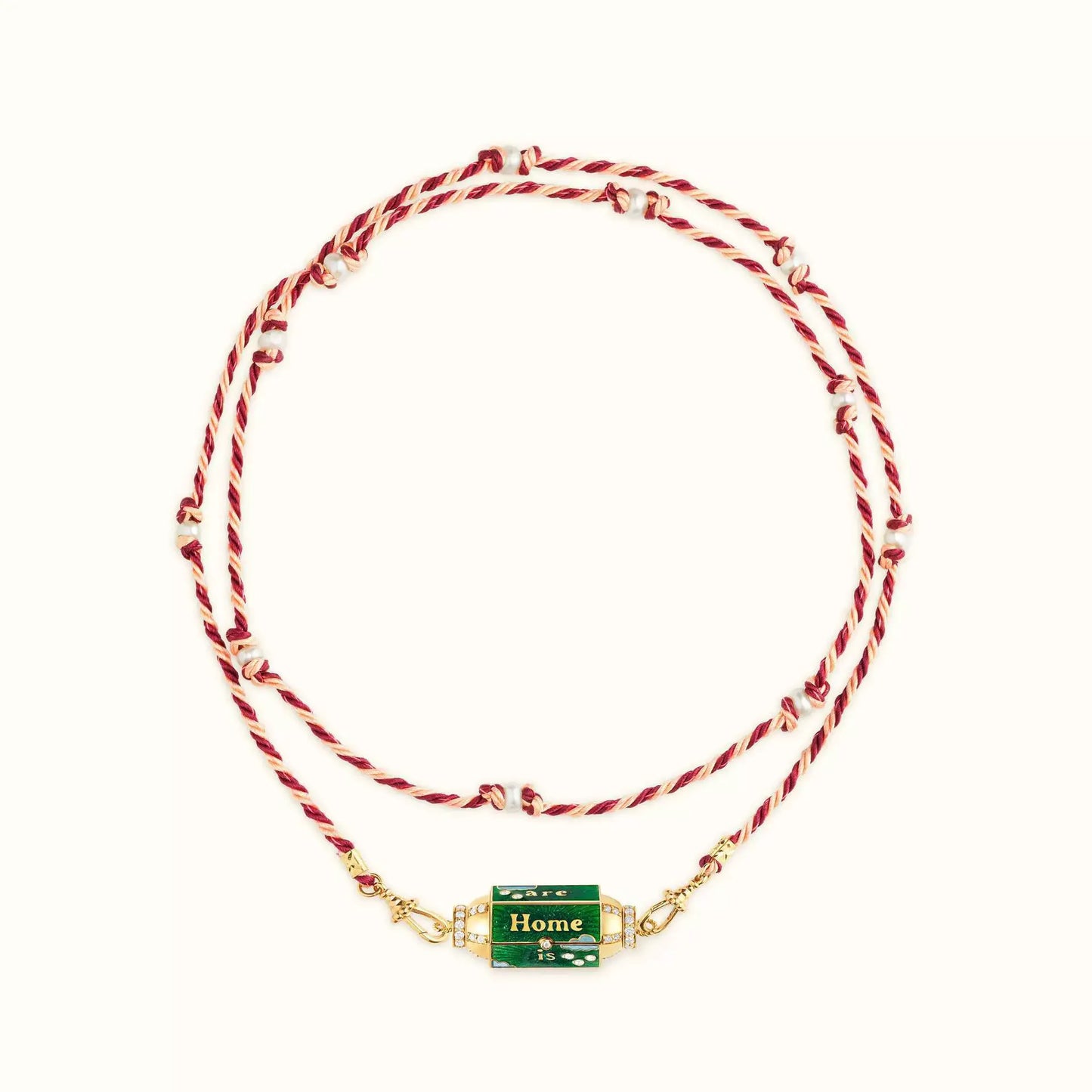 Hexagonal Spiritual-themed Rope Necklace