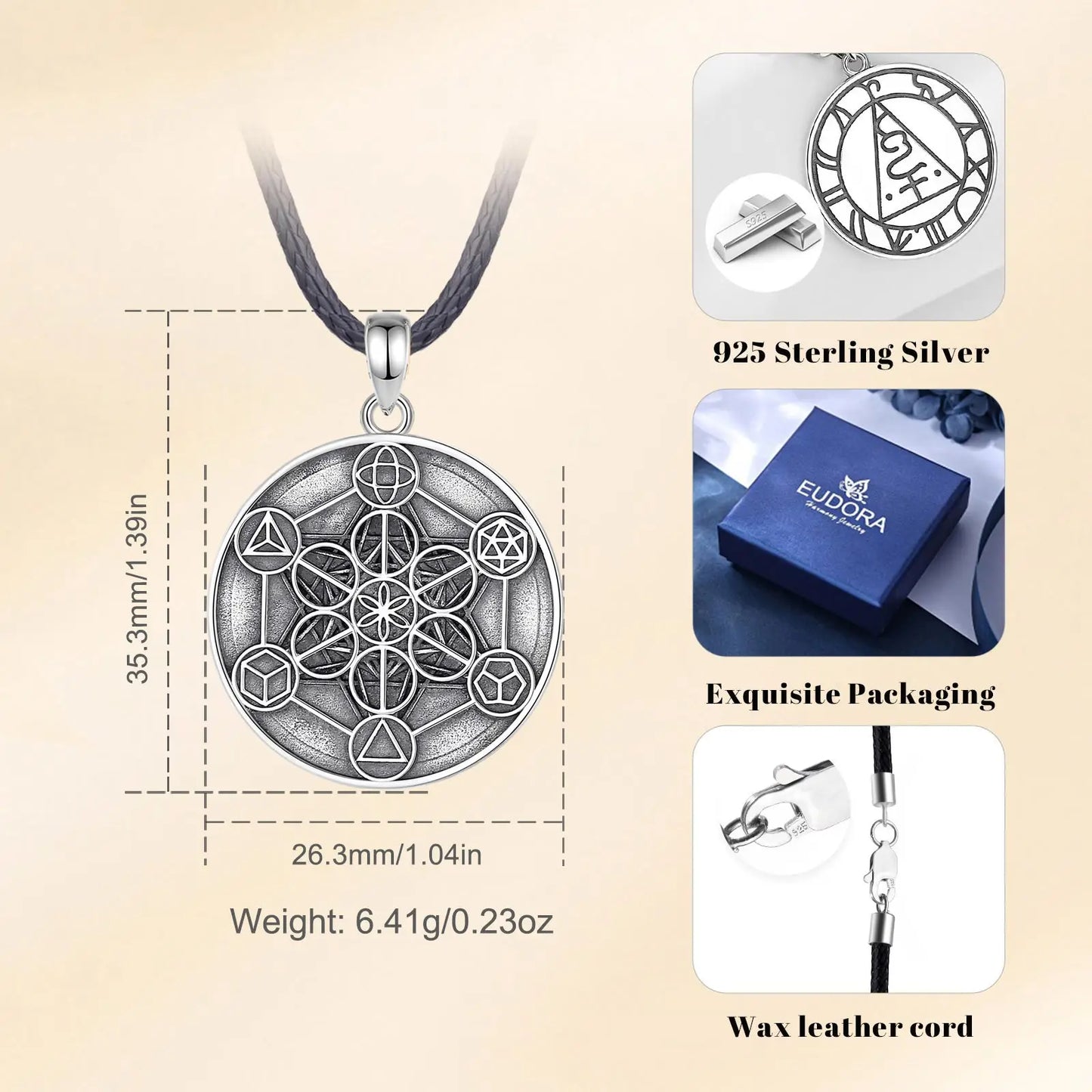 925 Sterling Silver Archangel Seal - Spiritual Amulet Jewelry