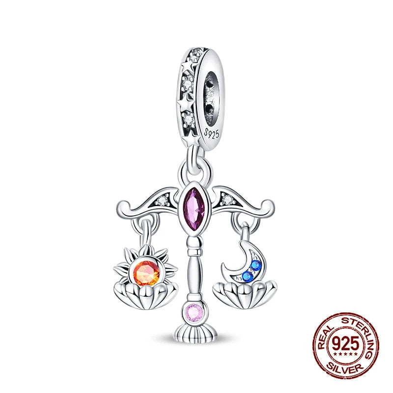 925 Sterling Silver Tarot Collection Pendant, DIY Hourglass Bracelet Charms