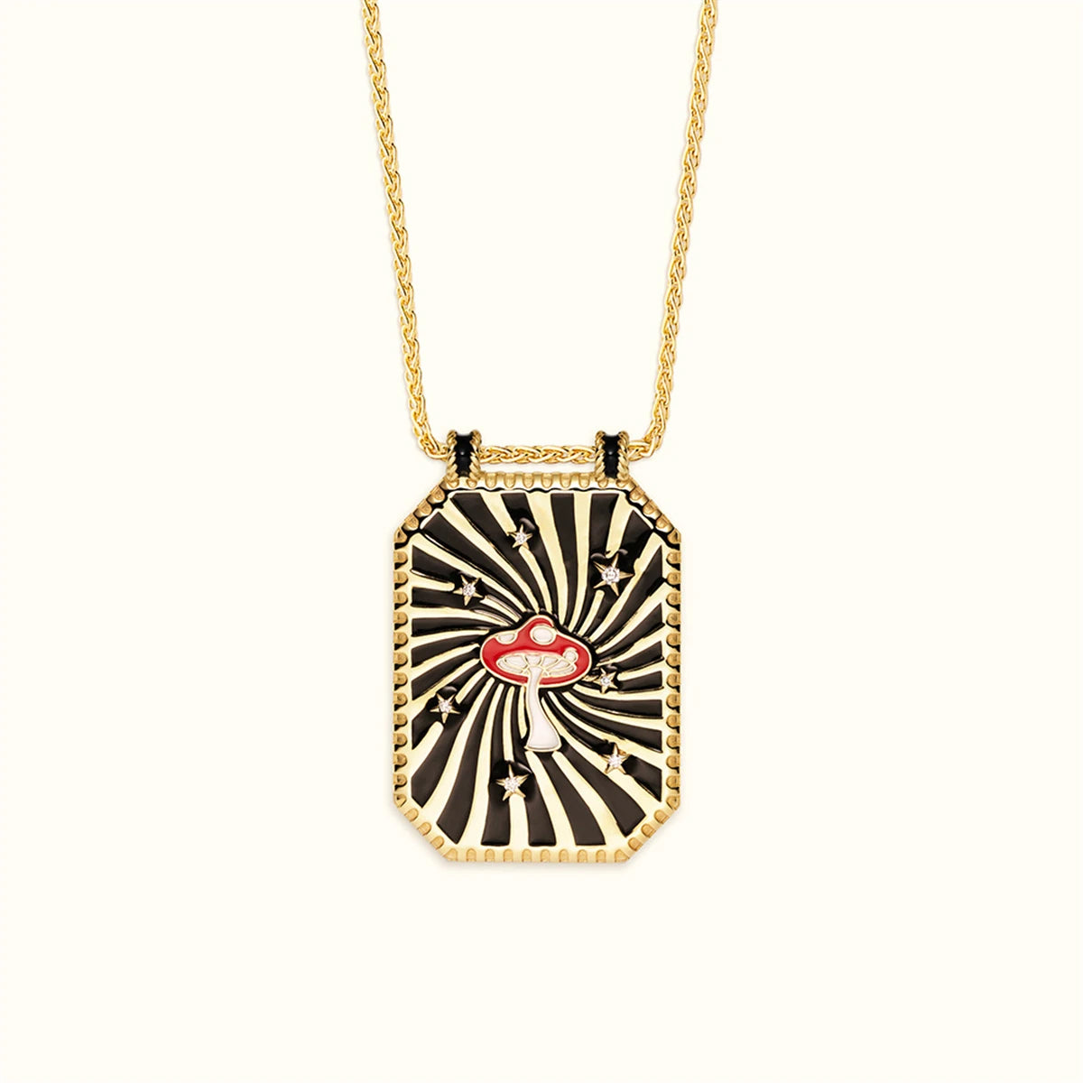 Gold Plated Retro Spiritual Necklaces and Pendants - Evil Eye, Fungi, Alien