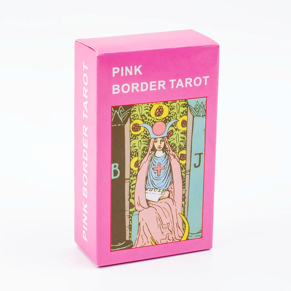 Pink Border Tarot Card Deck with Guidebook - 78 English Rider-Waite-Smith Cards