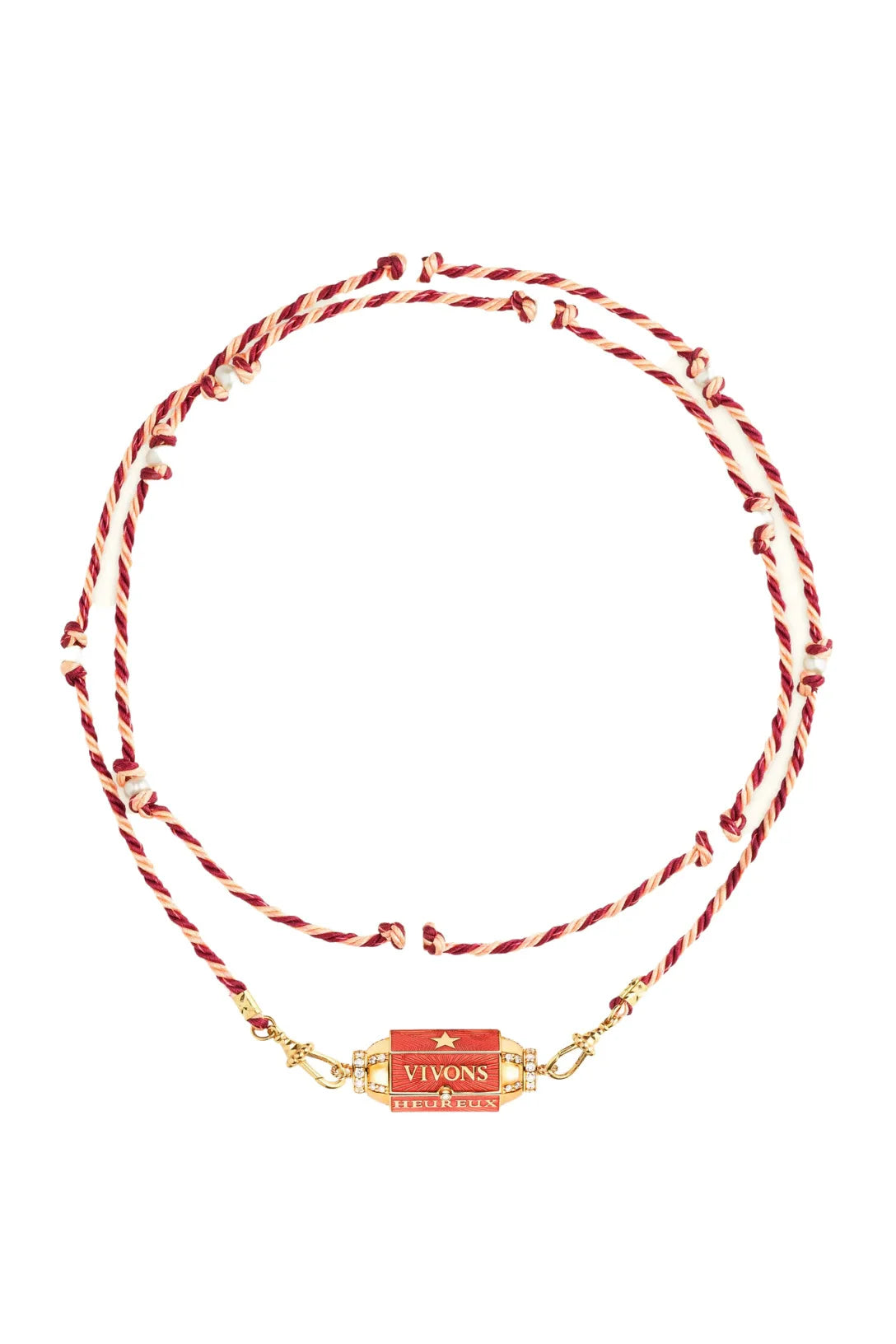 Hexagonal Spiritual-themed Rope Necklace
