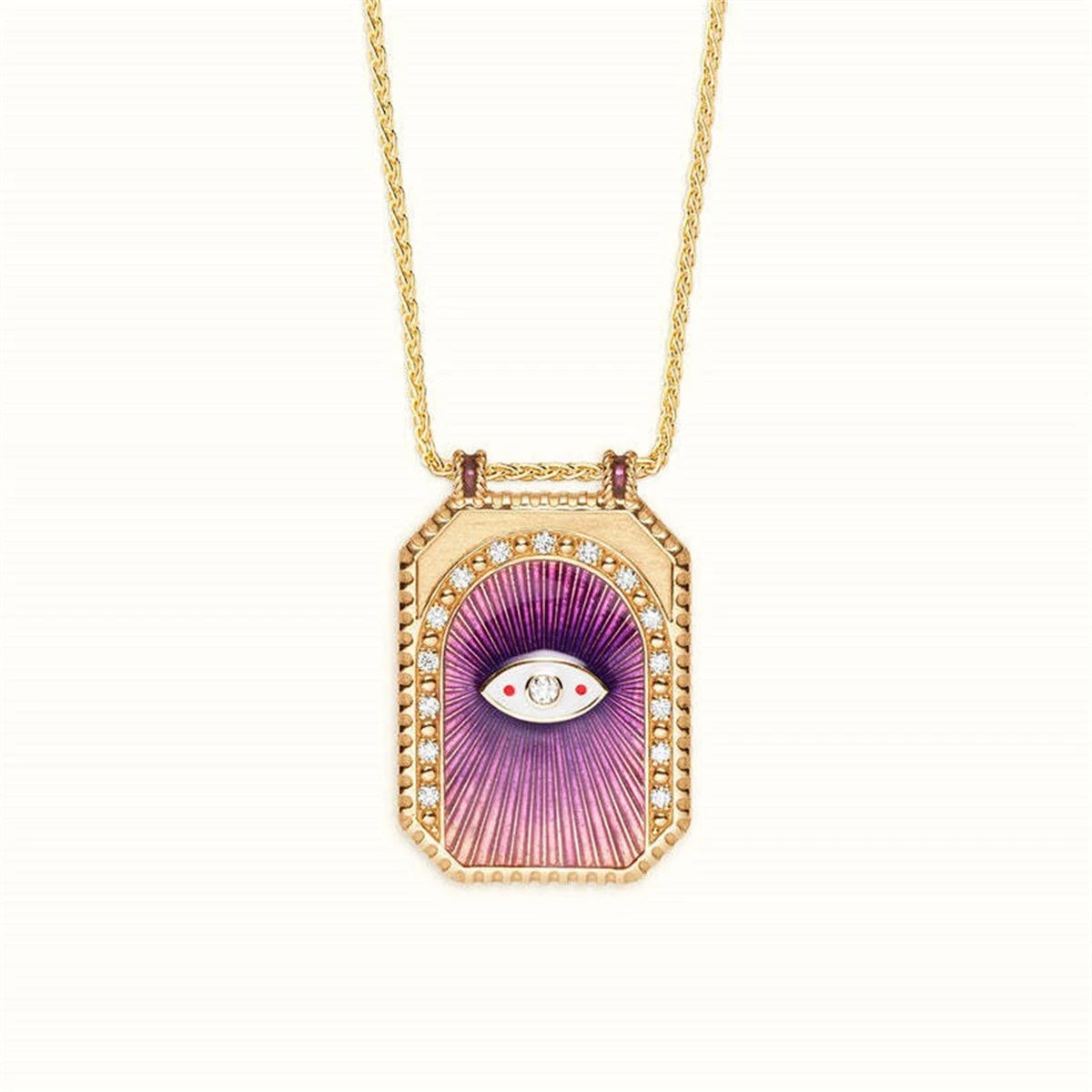 Gold Plated Retro Spiritual Necklaces and Pendants - Evil Eye, Fungi, Alien