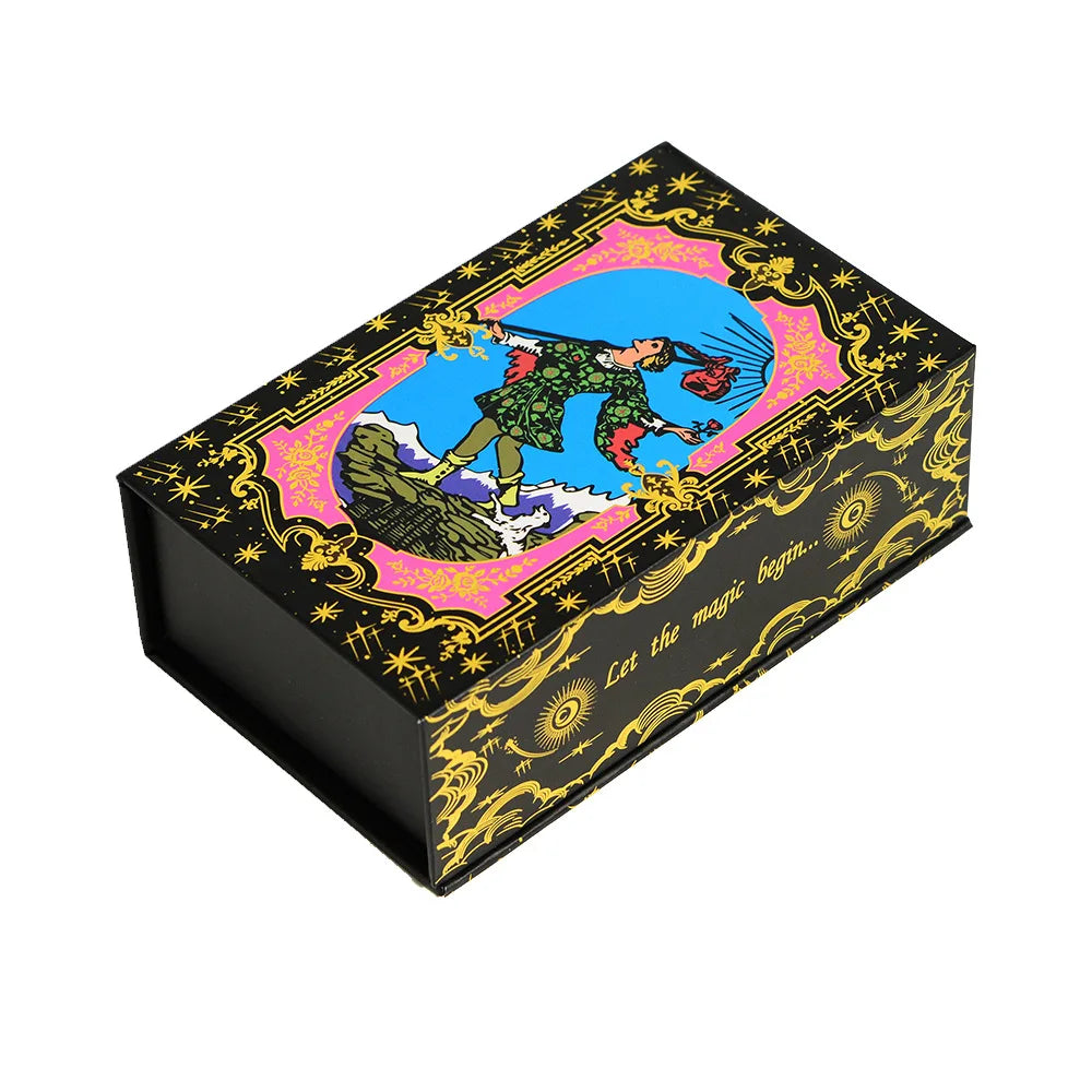 Floral - Starry Mandala (Gold, Black, Pink) Rider-Waite-Smith Tarot Deck