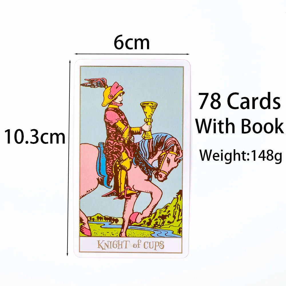 Pink Border Tarot Card Deck with Guidebook - 78 English Rider-Waite-Smith Cards