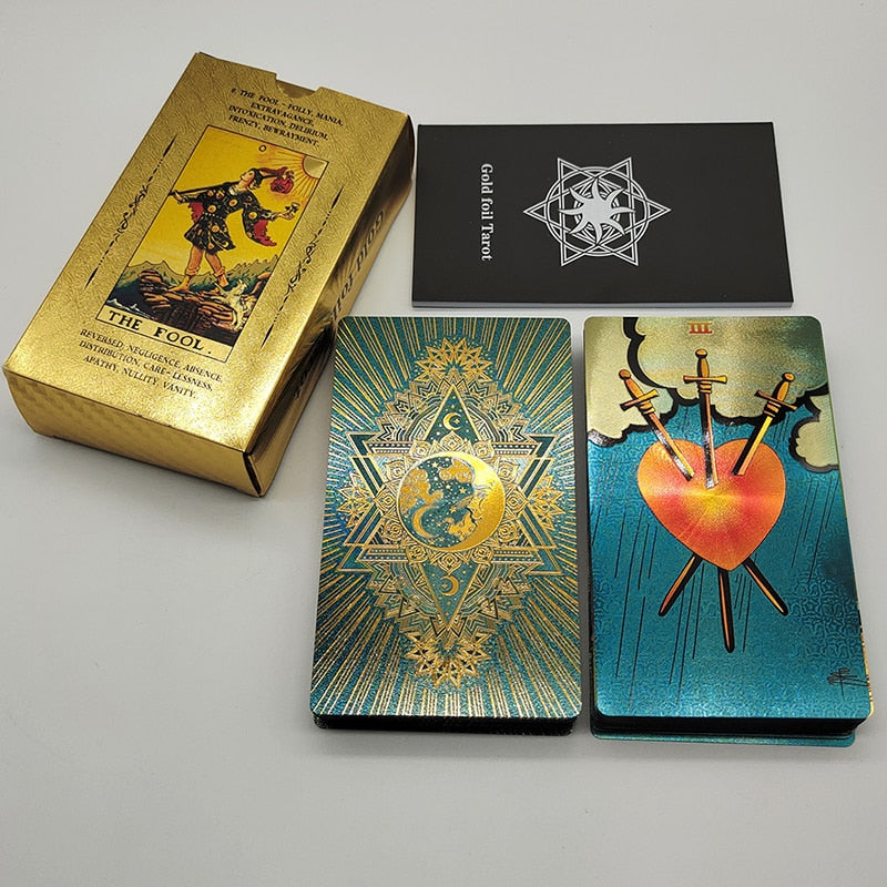 Premium Luxury Gold Foil Tarot Card Decks | Rider-Waite-Smith Oracle