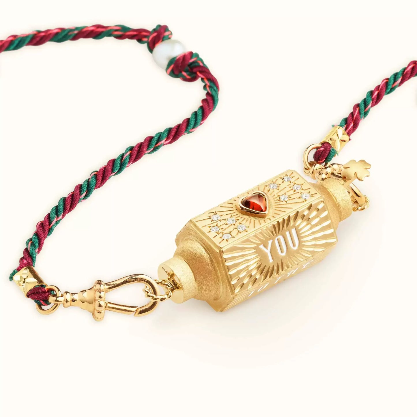Hexagonal Spiritual-themed Rope Necklace