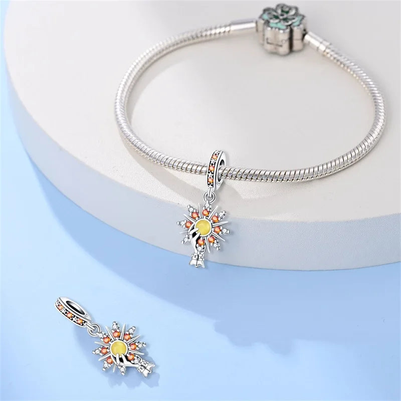 925 Sterling Silver Tarot Collection Pendant, DIY Hourglass Bracelet Charms